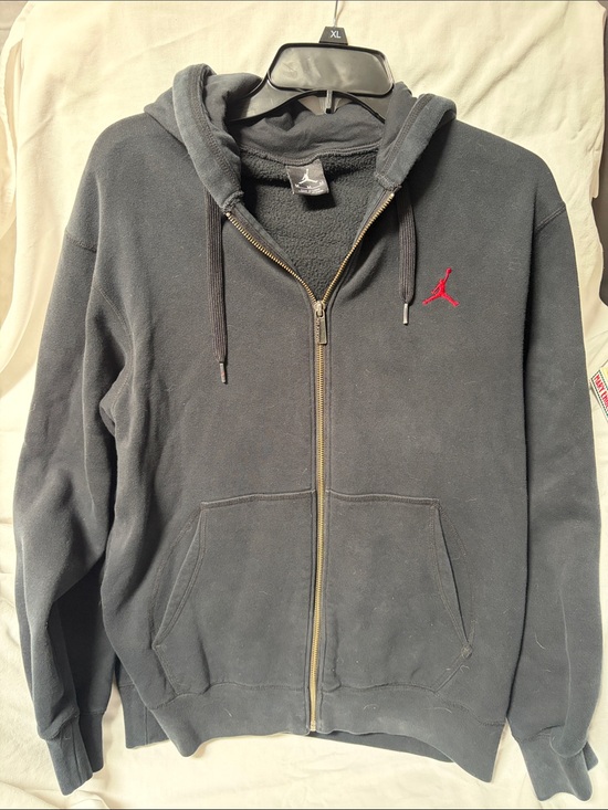 Jordan Other - Men's Black Full-Zip Hoodie with Red Jordan Jumpman